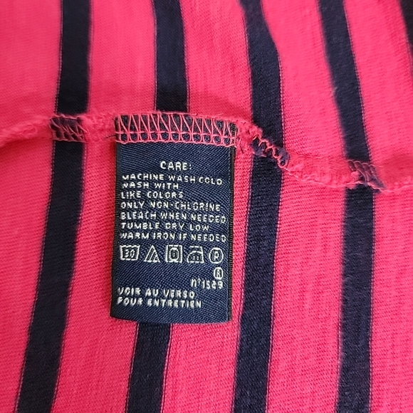 Ralph Lauren Sport Women's Pink Blue Striped Long Sleeve Pullover Top, M - Picture 8 of 9